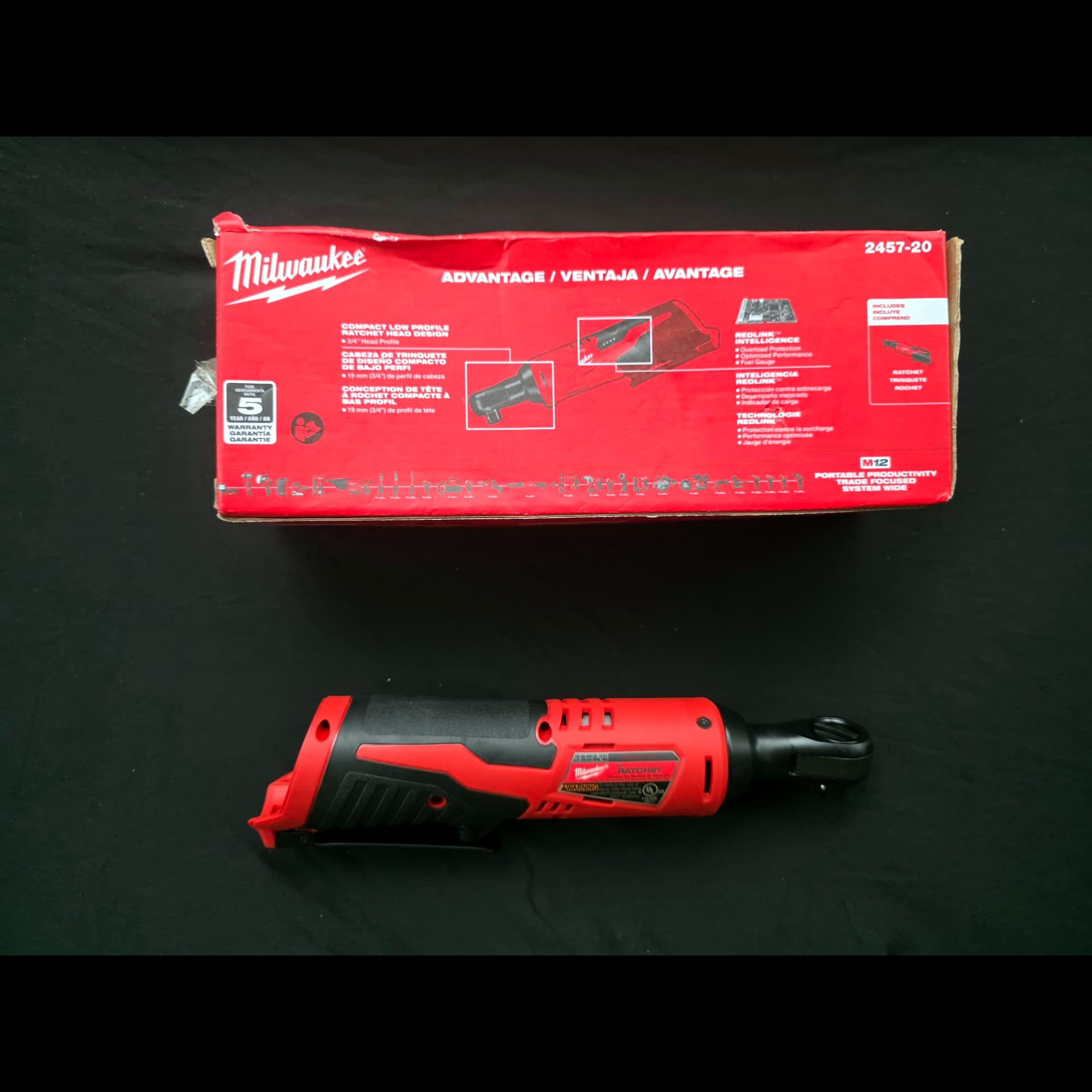 Milwaukee M12™ 3/8 in. Ratchet (Tool Only)