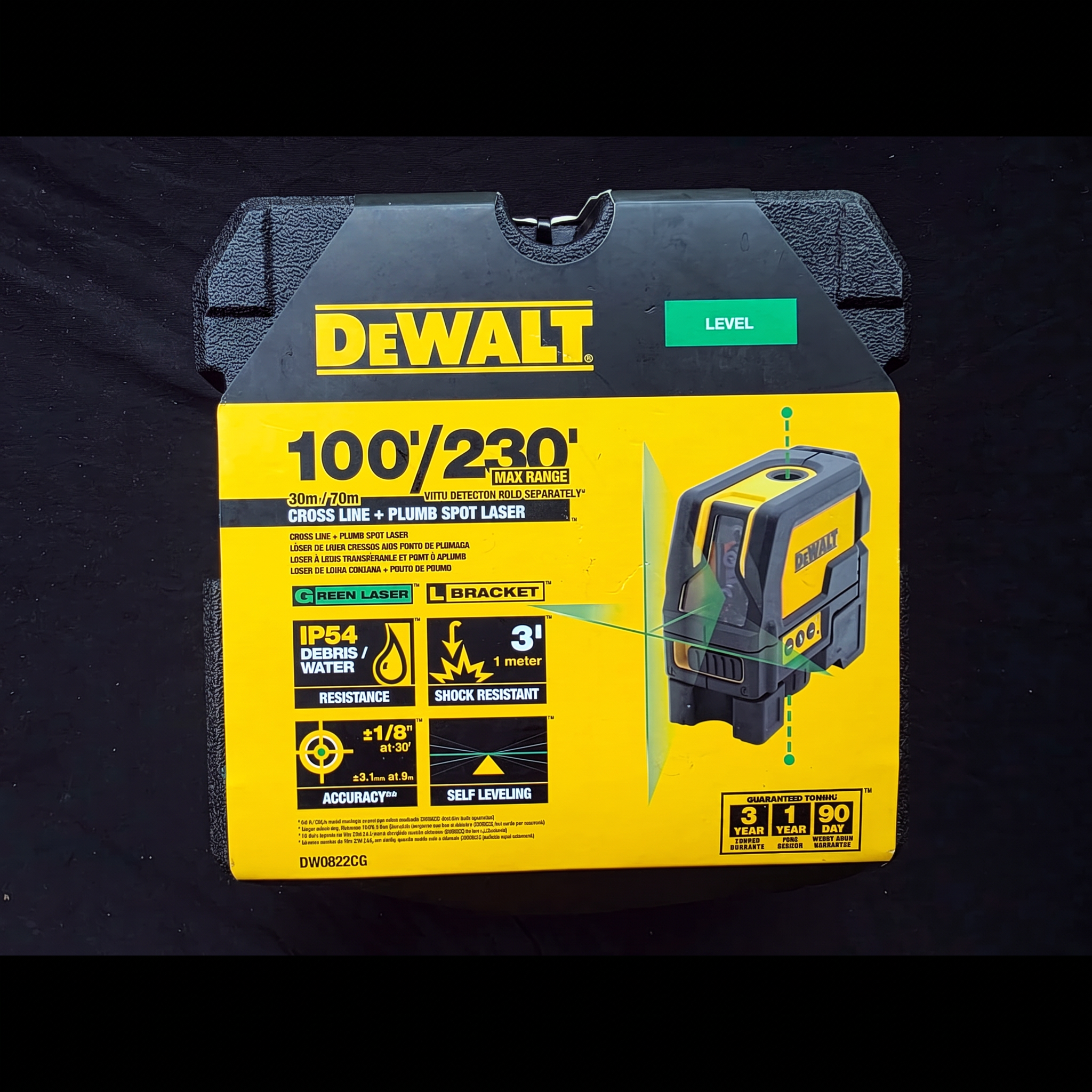 DEWALT Green Cross Line + Plumb Spot Laser